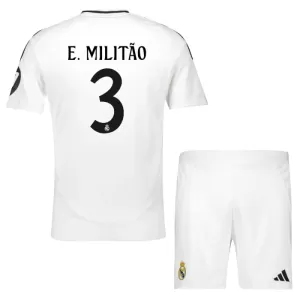 Camisolas Real Madrid Éder Militão 3 Criança Equipamento Principal 24/25 Camisolas Real Madrid Éder Militão 3 Criança Equipamento Principal 24/25