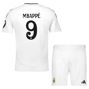 Camisolas Real Madrid Kylian Mbappé 9 Criança Equipamento Principal 24/25 Camisolas Real Madrid Kylian Mbappé 9 Criança Equipamento Principal 24/25