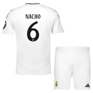 Camisolas Real Madrid Nacho 6 Criança Equipamento Principal 24/25 Camisolas Real Madrid Nacho 6 Criança Equipamento Principal 24/25