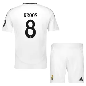 Camisolas Real Madrid Toni Kroos 8 Criança Equipamento Principal 24/25 Camisolas Real Madrid Toni Kroos 8 Criança Equipamento Principal 24/25