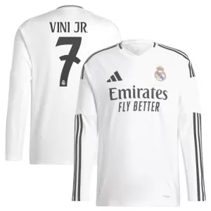 Camisolas Real Madrid Vinicius Junior 7 Equipamento Principal 24/25 Manga Comprida Camisolas Real Madrid Vinicius Junior 7 Equipamento Principal 24/25 Manga Comprida