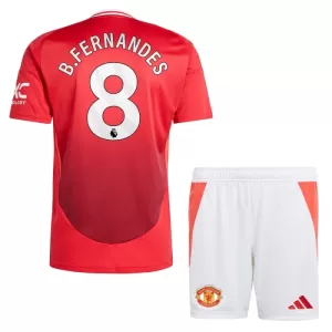 Camisolas Manchester United Bruno Fernandes 8 Criança Equipamento Principal 24/25 Camisolas Manchester United Bruno Fernandes 8 Criança Equipamento Principal 24/25