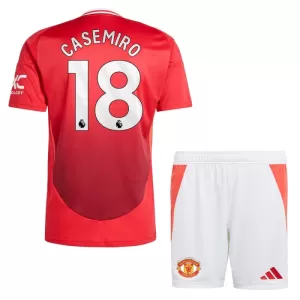 Camisolas Manchester United Casemiro 18 Criança Equipamento Principal 24/25 Camisolas Manchester United Casemiro 18 Criança Equipamento Principal 24/25