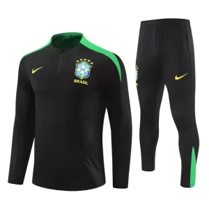 Brasil Conjunto de Moletom de Treino 24/25 Preto Brasil Conjunto de Moletom de Treino 24/25 Preto