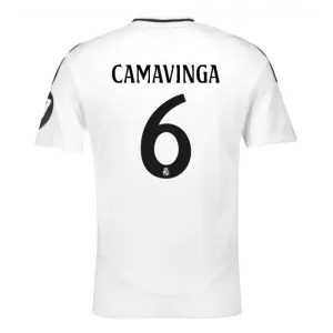 Camisolas Real Madrid Eduardo Camavinga 6 Equipamento Principal 24/25 Camisolas Real Madrid Eduardo Camavinga 6 Equipamento Principal 24/25