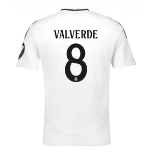 Camisolas Real Madrid Federico Valverde 8 Equipamento Principal 24/25 Camisolas Real Madrid Federico Valverde 8 Equipamento Principal 24/25