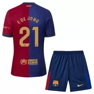 Camisolas FC Barcelona Frenkie de Jong 21 Criança Equipamento Principal 24/25 Camisolas FC Barcelona Frenkie de Jong 21 Criança Equipamento Principal 24/25