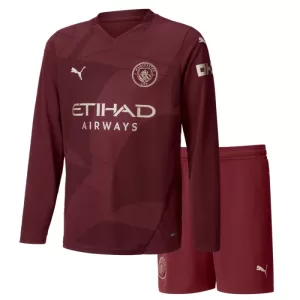 Camisolas Manchester City Criança Equipamento Terceiro 24/25 Manga Comprida Camisolas Manchester City Criança Equipamento Terceiro 24/25 Manga Comprida