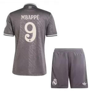 Camisolas Real Madrid Kylian Mbappé 9 Criança Equipamento Terceiro 24/25 Camisolas Real Madrid Kylian Mbappé 9 Criança Equipamento Terceiro 24/25