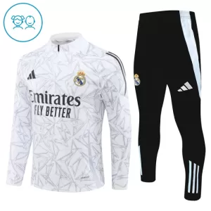 Real Madrid Conjunto de Moletom de Treino Criança 24/25 Branco Real Madrid Conjunto de Moletom de Treino Criança 24/25 Branco