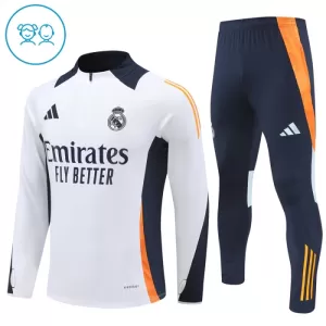 Real Madrid Conjunto de Moletom de Treino Criança 24/25 Branco Real Madrid Conjunto de Moletom de Treino Criança 24/25 Branco