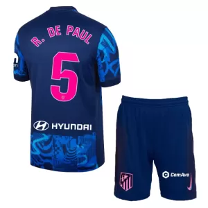 Camisolas Atlético Madrid Rodrigo de Paul 5 Criança Equipamento Terceiro 24/25 Camisolas Atlético Madrid Rodrigo de Paul 5 Criança Equipamento Terceiro 24/25