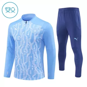 Manchester City Conjunto de Moletom de Treino Criança 24/25 Azul Manchester City Conjunto de Moletom de Treino Criança 24/25 Azul