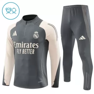 Real Madrid Conjunto de Moletom de Treino Criança 24/25 Cinza Real Madrid Conjunto de Moletom de Treino Criança 24/25 Cinza