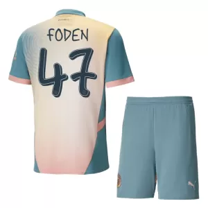 Camisolas Manchester City Phil Foden 47 Criança Equipamento 4ª 24/25 Camisolas Manchester City Phil Foden 47 Criança Equipamento 4ª 24/25