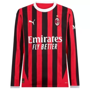 Camisolas AC Milan Equipamento Principal 24/25 Manga Comprida