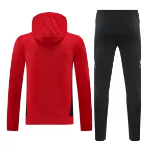 Manchester United Capuz Conjunto de Moletom de Treino 24/25 Vermelho