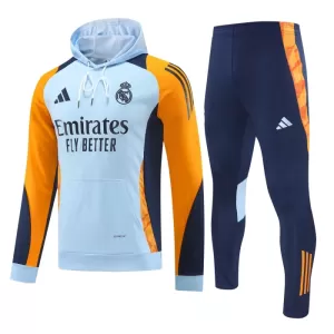 Real Madrid Capuz Conjunto de Moletom de Treino 24/25 Azul Real Madrid Capuz Conjunto de Moletom de Treino 24/25 Azul