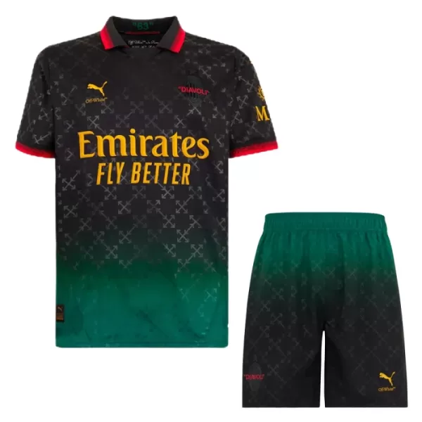 Camisolas AC Milan Criança Equipamento 4ª 24/25 Camisolas AC Milan Criança Equipamento 4ª 24/25