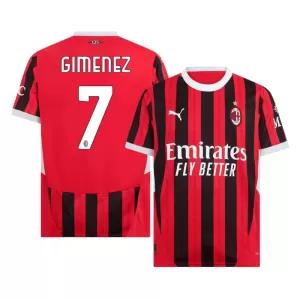 Camisolas AC Milan Santiago Gimenez 7 Equipamento Principal 24/25