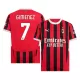 Camisolas AC Milan Santiago Gimenez 7 Equipamento Principal 24/25 Camisolas AC Milan Santiago Gimenez 7 Equipamento Principal 24/25