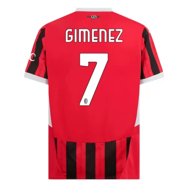 Camisolas AC Milan Santiago Gimenez 7 Equipamento Principal 24/25