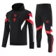 Manchester United Capuz Conjunto de Moletom de Treino 24/25 Preto Manchester United Capuz Conjunto de Moletom de Treino 24/25 Preto