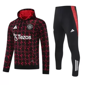 Manchester United Capuz Conjunto de Moletom de Treino 24/25 Vermelho