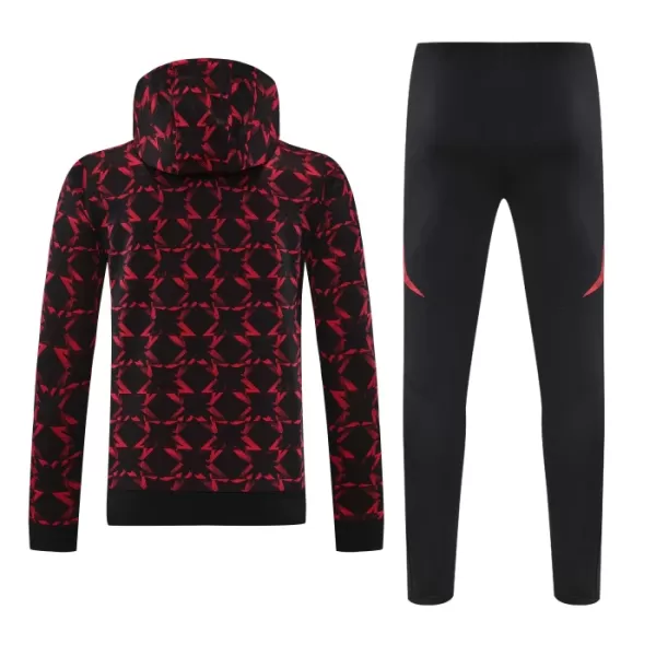 Manchester United Capuz Conjunto de Moletom de Treino 24/25 Vermelho