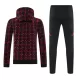 Manchester United Capuz Conjunto de Moletom de Treino 24/25 Vermelho