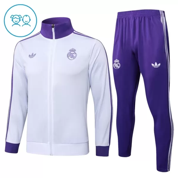 Real Madrid Casaco de Treino Conjunto Criança 24/25 Branco Real Madrid Casaco de Treino Conjunto Criança 24/25 Branco