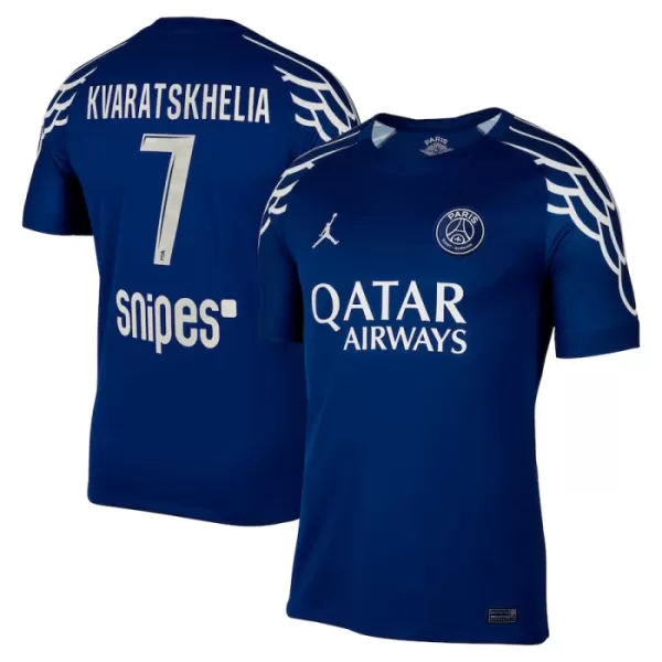 Camisolas Paris Saint-Germain Kvaratskhelia 7 Equipamento 4ª 24/25 Camisolas Paris Saint-Germain Kvaratskhelia 7 Equipamento 4ª 24/25