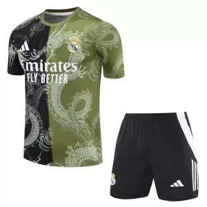 Camisolas Real Madrid Criança 24/25 Dragon Verde Camisolas Real Madrid Criança 24/25 Dragon Verde