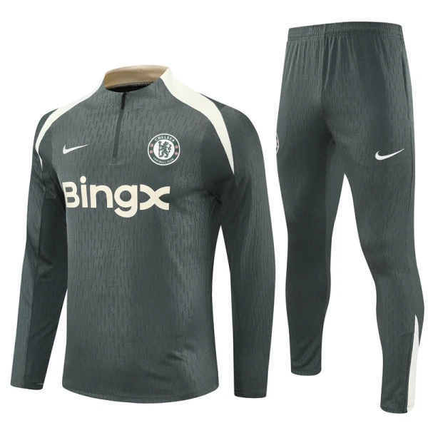 Chelsea Conjunto de Moletom de Treino 25/26 Cinza