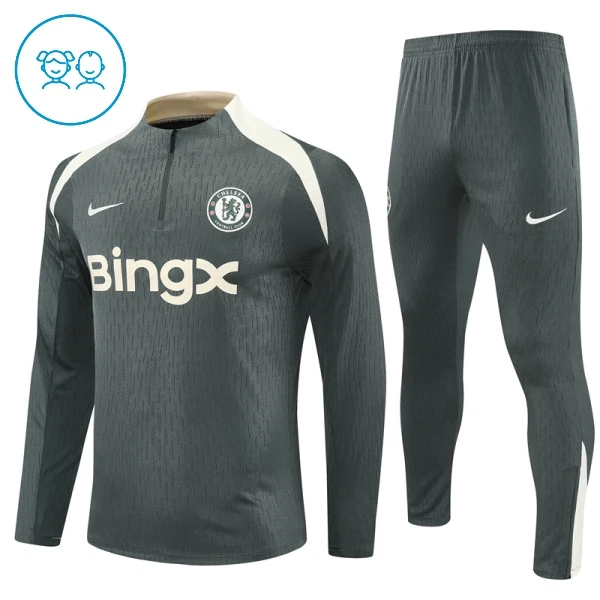 Chelsea Conjunto de Moletom de Treino Criança 25/26 Cinza
