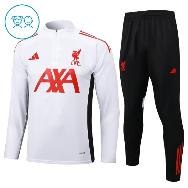 Liverpool Conjunto de Moletom de Treino Criança 25/26 Branco