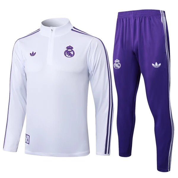 Real Madrid Conjunto de Moletom de Treino 25/26 Branco Real Madrid Conjunto de Moletom de Treino 25/26 Branco