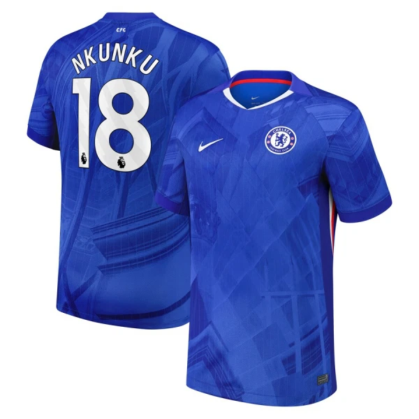 Camisolas Chelsea Christopher Nkunku 18 Equipamento Principal 25/26 Camisolas Chelsea Christopher Nkunku 18 Equipamento Principal 25/26