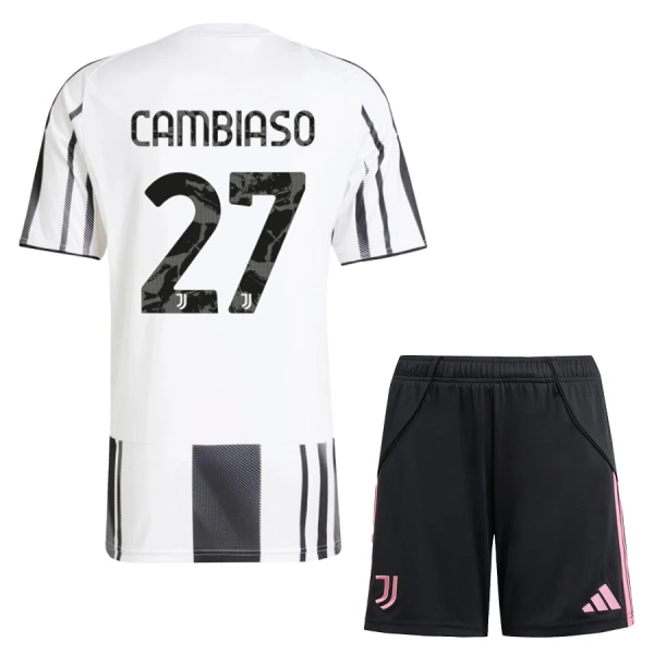 Camisolas Juventus Cambiaso 27 Criança Equipamento Principal 25/26 Camisolas Juventus Cambiaso 27 Criança Equipamento Principal 25/26