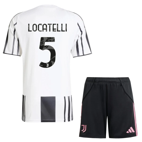 Camisolas Juventus Locatelli 5 Criança Equipamento Principal 25/26 Camisolas Juventus Locatelli 5 Criança Equipamento Principal 25/26