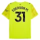 Camisolas Guarda Redes Manchester City Ederson Moraes M. 31 25/26 Amarelo