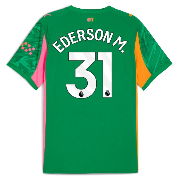 Camisolas Guarda Redes Manchester City Ederson Moraes M. 31 25/26 Verde Camisolas Guarda Redes Manchester City Ederson Moraes M. 31 25/26 Verde