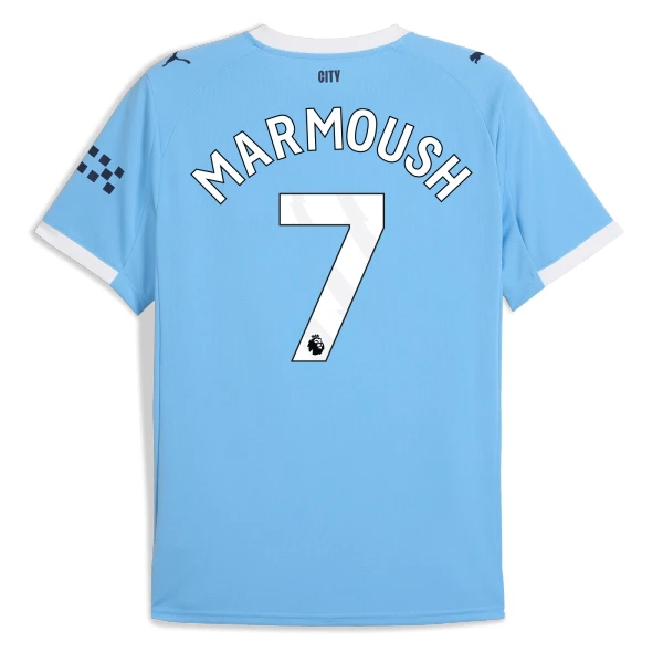 Camisolas Manchester City Marmoush 7 Equipamento Principal 25/26 Camisolas Manchester City Marmoush 7 Equipamento Principal 25/26