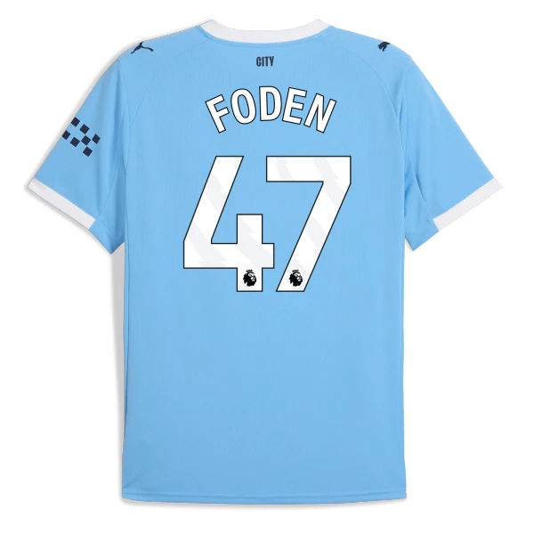 Camisolas Manchester City Phil Foden 47 Equipamento Principal 25/26 Camisolas Manchester City Phil Foden 47 Equipamento Principal 25/26