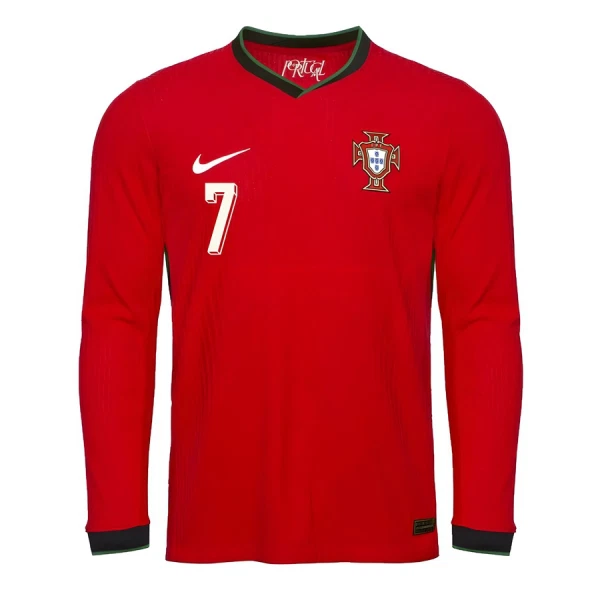 Camisolas Portugal Cristiano Ronaldo 7 Equipamento Principal 2025 Manga Comprida