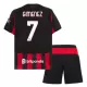 Camisolas AC Milan Santiago Gimenez 7 Criança Equipamento Principal 25/26 Camisolas AC Milan Santiago Gimenez 7 Criança Equipamento Principal 25/26