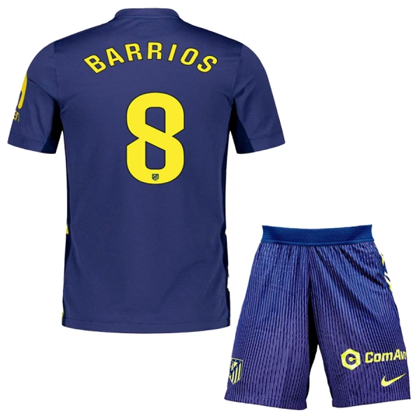 Camisolas Atlético Madrid Barrios 8 Criança Equipamento Alternativo 25/26 Camisolas Atlético Madrid Barrios 8 Criança Equipamento Alternativo 25/26