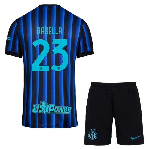 Camisolas Inter Milan Barella 23 Criança Equipamento Principal 25/26 Camisolas Inter Milan Barella 23 Criança Equipamento Principal 25/26