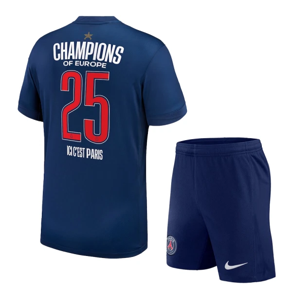 Camisolas Paris Saint-Germain 1 Star Champions of Europe Criança Equipamento Principal 24/25 Camisolas Paris Saint-Germain 1 Star Champions of Europe Criança Equipamento Principal 24/25