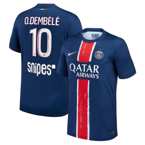 Camisolas Paris Saint-Germain 1 Star Ousmane Dembélé 10 Equipamento Principal 24/25 Camisolas Paris Saint-Germain 1 Star Ousmane Dembélé 10 Equipamento Principal 24/25